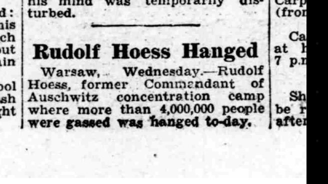 Rudolf Hoess 4,000,000